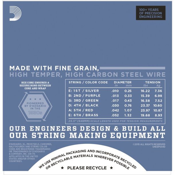 D'Addario EPS540, 010 - 052